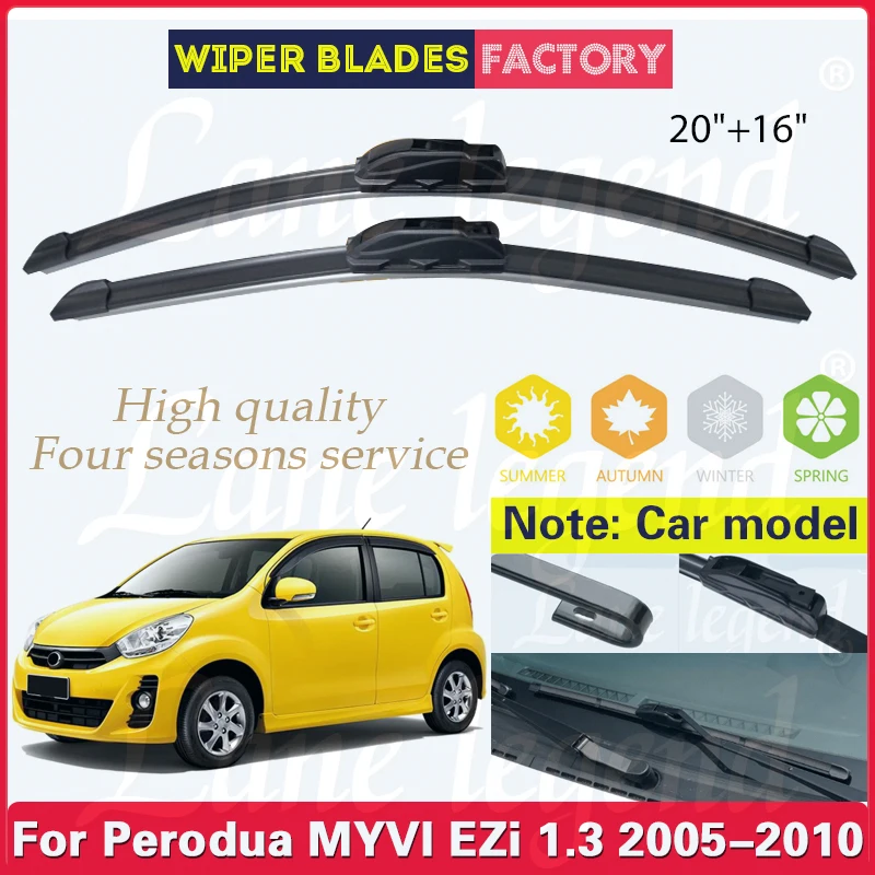 For PERODUA MYVI EZi 1.3 2005 2006 2007 2008 2009 2010 Front Wiper Blade Rubber Car Windshield Windscreen Rain Brush 20