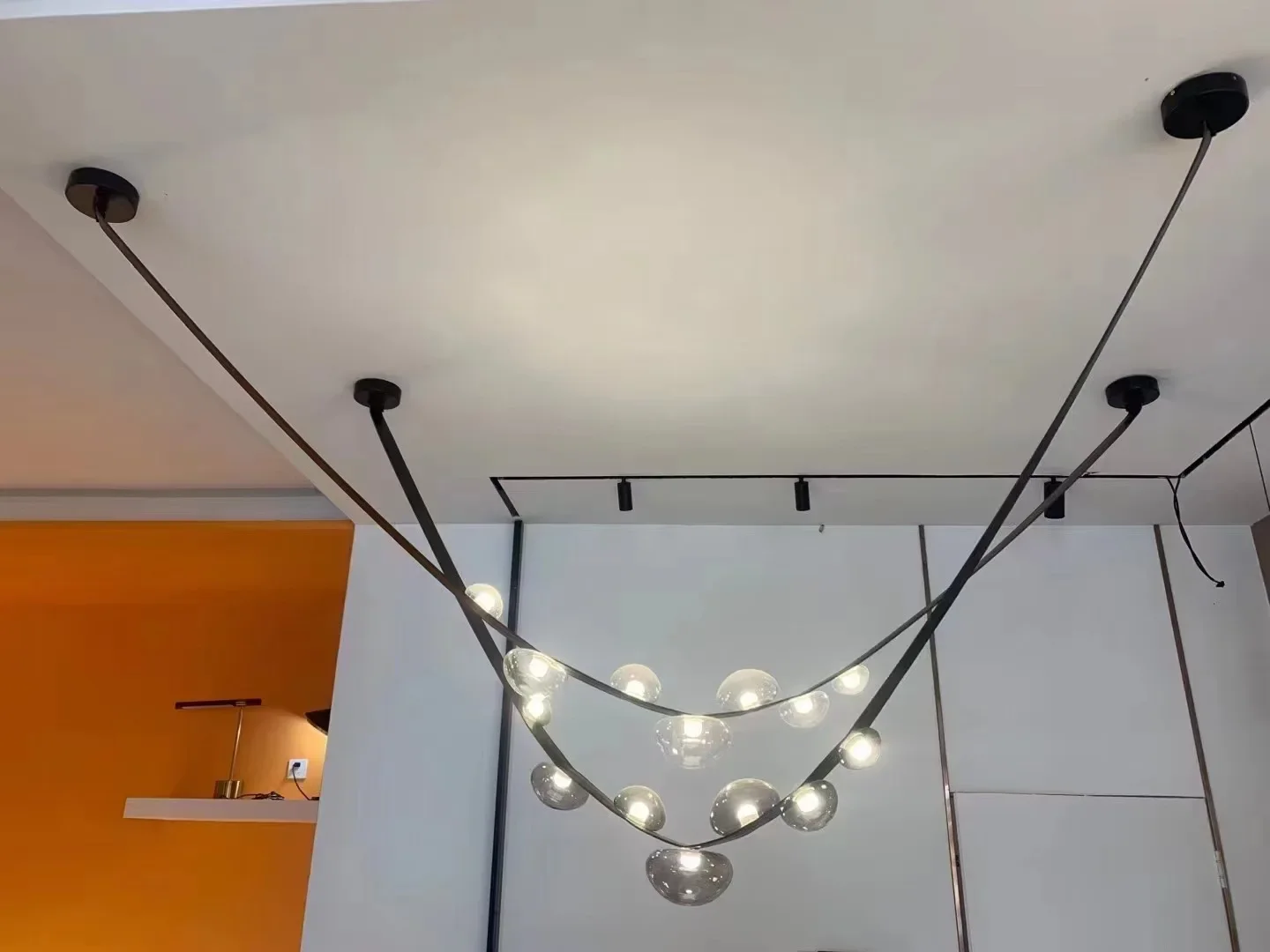 SANDYHA-lámpara colgante Led de cuero, iluminación de decoración del hogar, diseño de suspensión, lustres, luminarias para sala de estar, pasillo,