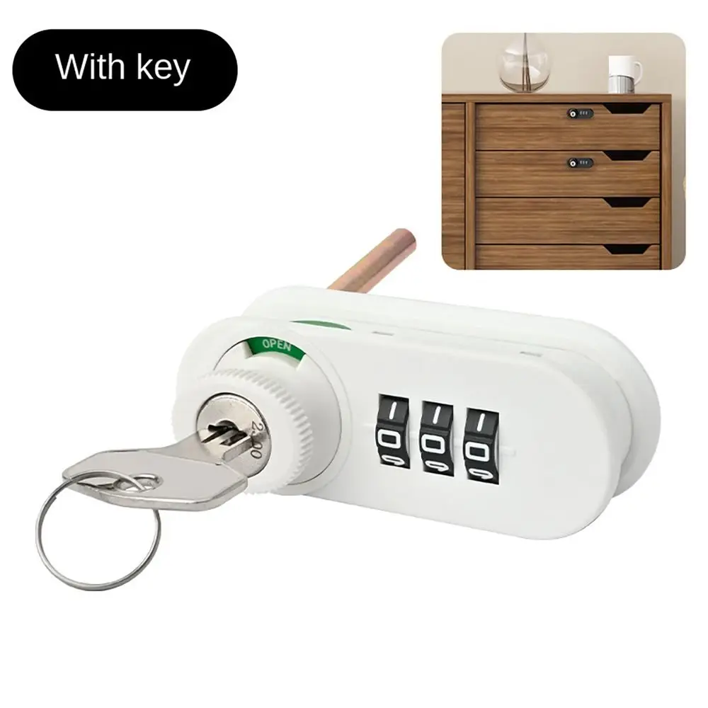 Zinc Alloy Mechanical Password Lock 3 Digital Code Anti-theft Combination Lock Furniture Hardware Drawer Lock Cabinet Mailbox