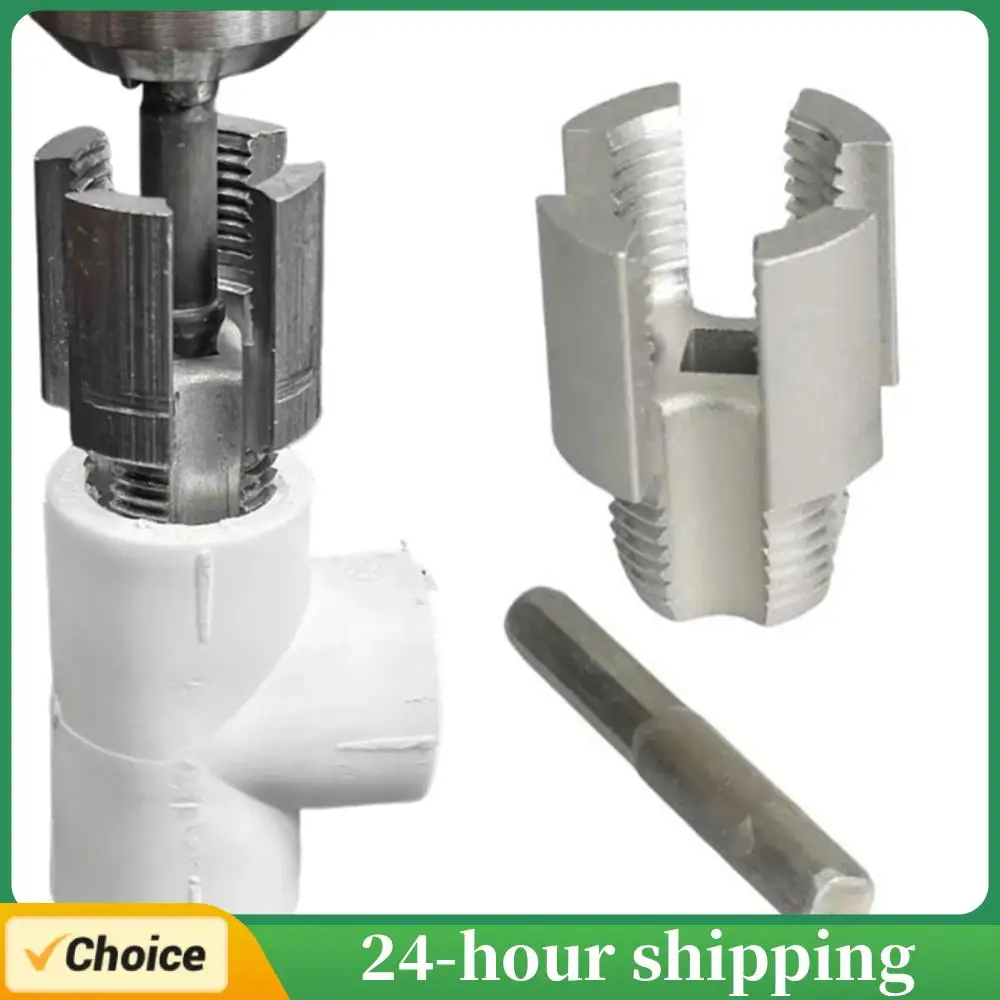 

1 Set Integrated Internal & External Pipe Threading Tool PVC Pipe Thread 4/6 Points Water Pipe Cutting Tool for Electric Drill