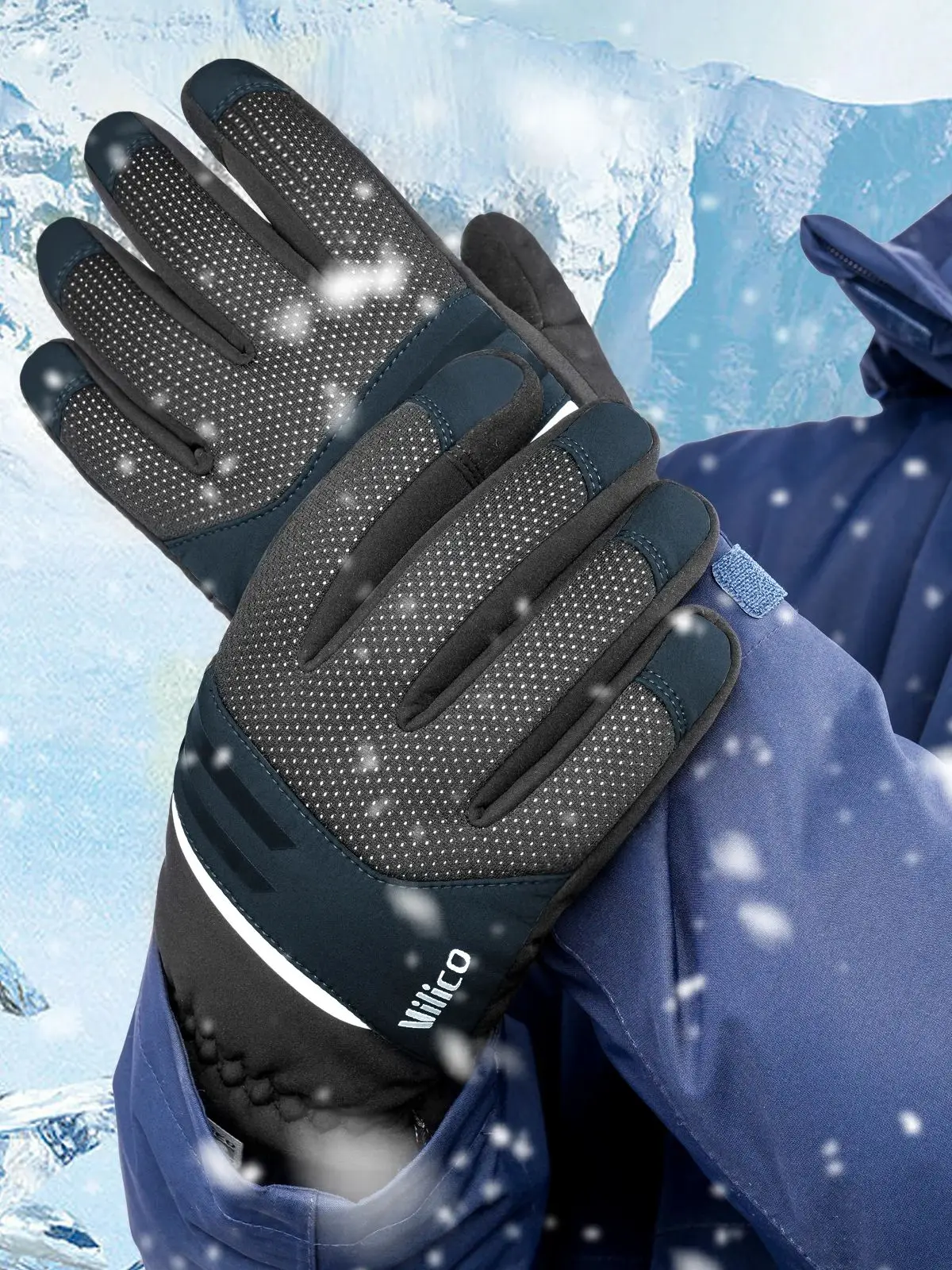 AliExpress Fezrgea Autumn Winter Outdoor Sports Cycling Durable Velvet Warm Touch Screen Waterproof Windproof Anti-slip Cold Waterproof Ski Gloves