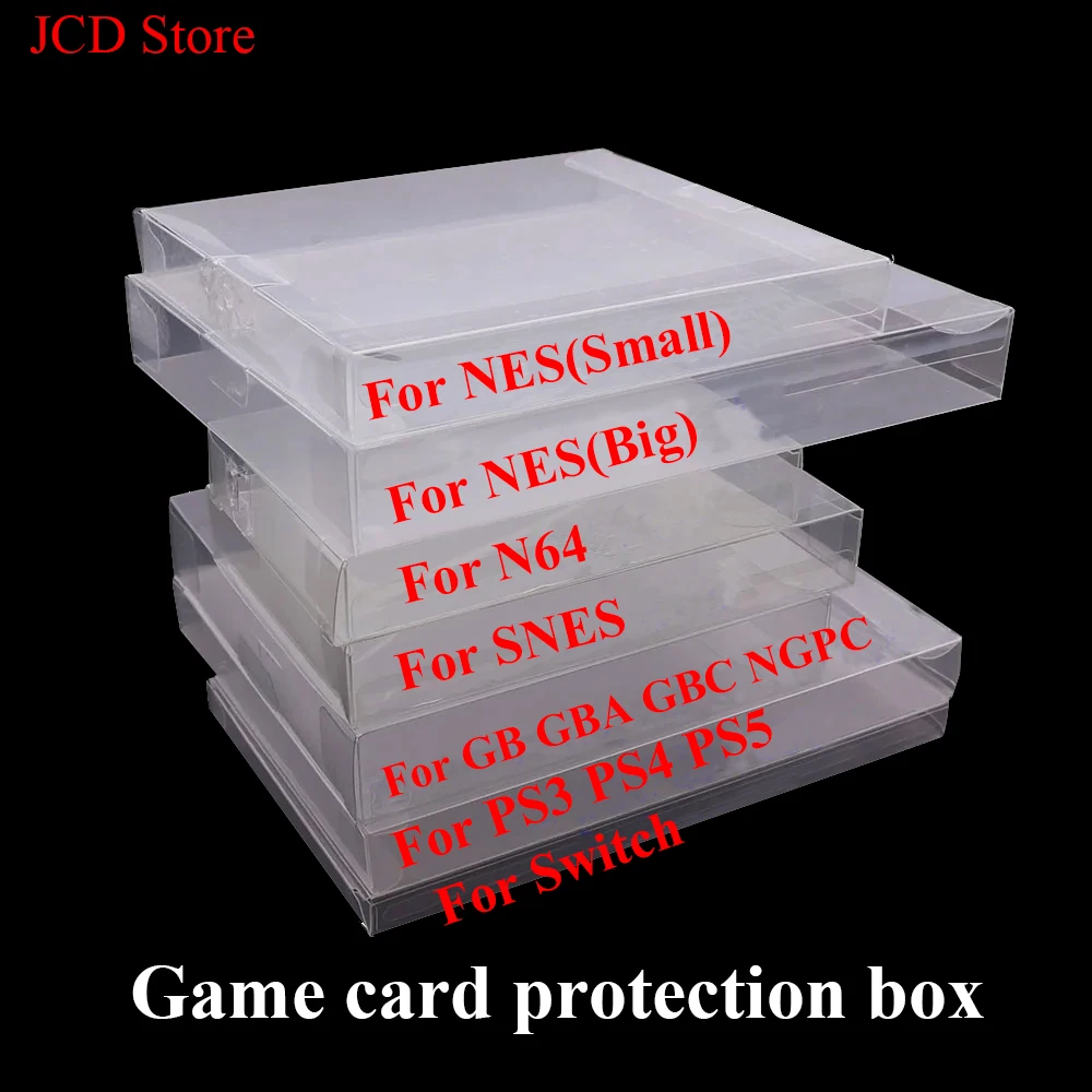 1 piece Transparent Game Box Protector Case CIB Games Clear Plastic PET For N64 GB GBA GBC SNES NES Switch for PS5 PS4 PS3 PS2