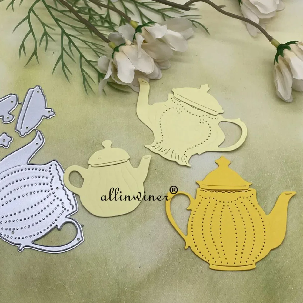 Tea kettle decoration Metal Cutting Dies Stencils Die Cut for DIY Scrapbooking Album Paper Card Embossing