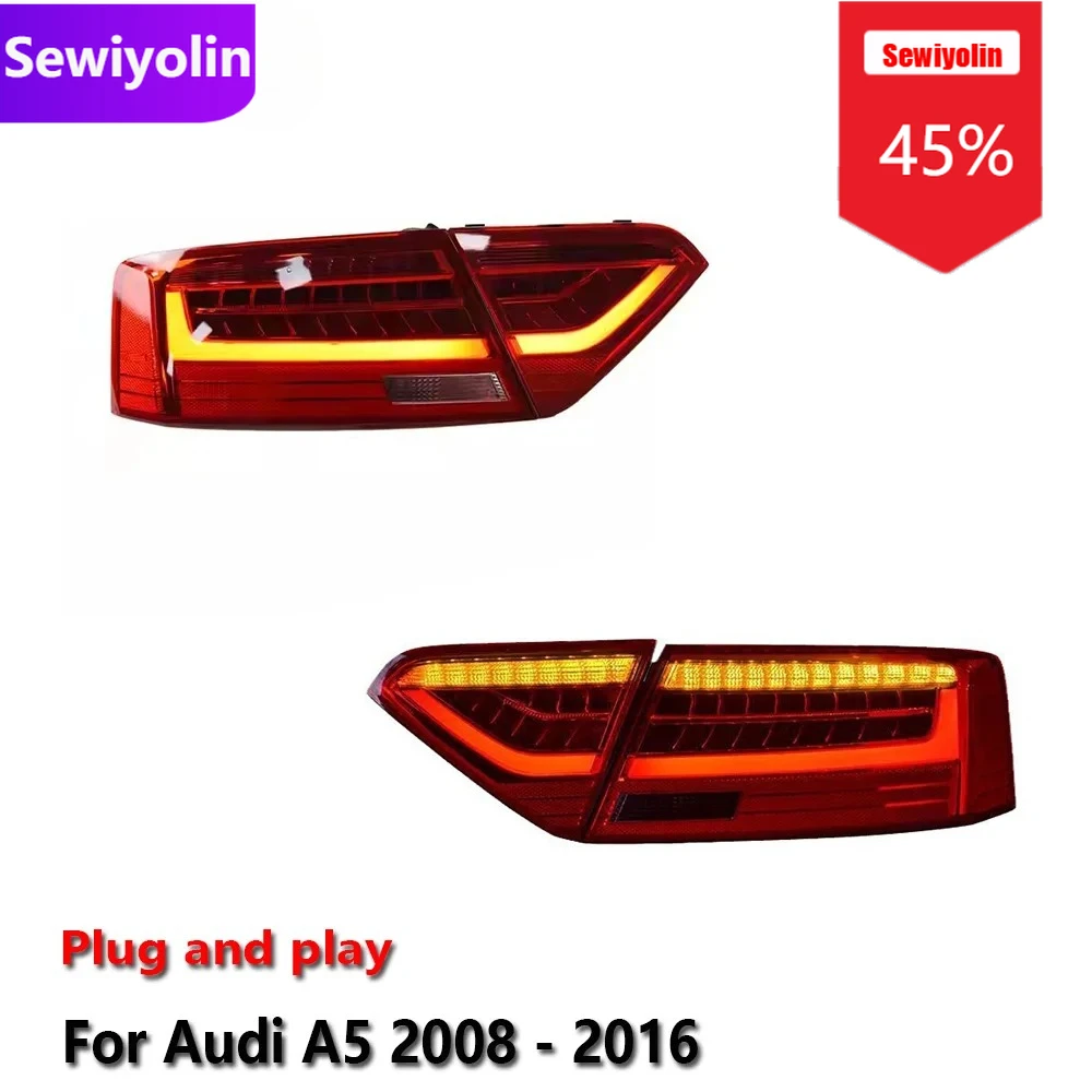 

Car DRL Led Tail Light Assembly For Audi A5 2008 - 2016 Facelift Rear Brake Lights Turn Signal Fog DRL Plug And Play