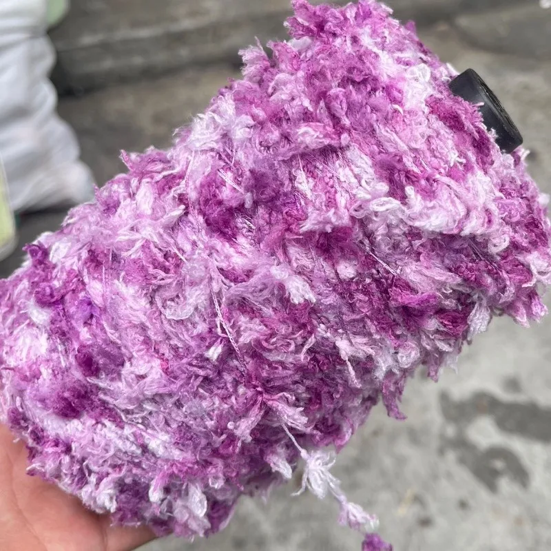 500g Dyed Fishtail Yarn Series Hand Mixed Thread, Hand Woven Bag, Hat, Doll Material, Bag Wiring, Macaron Ins Wind Flower Yarn
