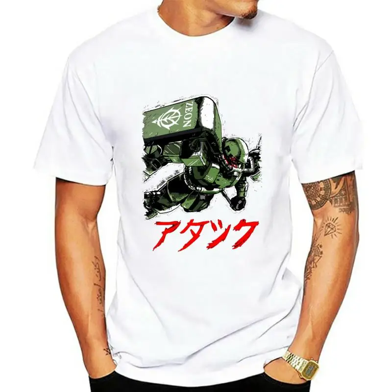 New summer T Shirt Zaku Attack T-Shirt Cotton MOBILE SUIT GUNDAM ofertas Tee Shirt