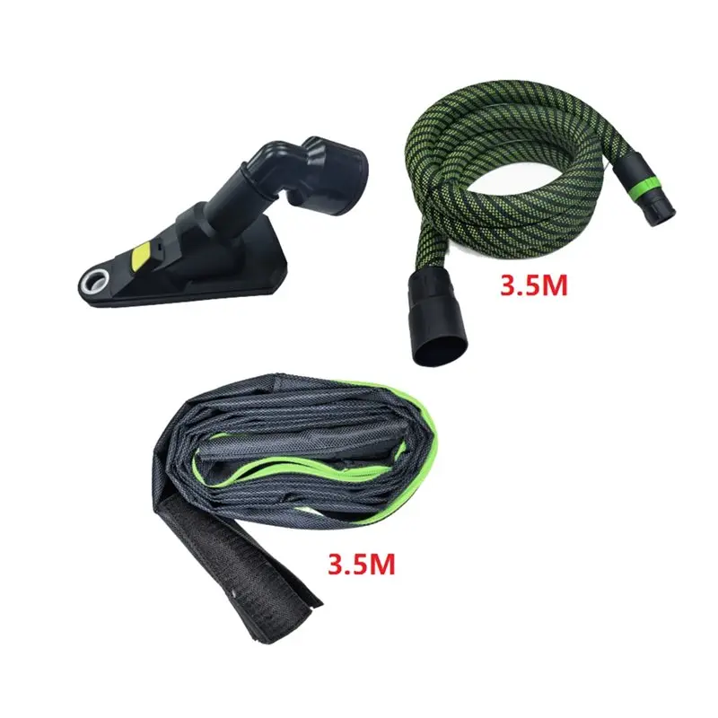 Drill Dust Collector Hood+Weaving Extractor Hose 3.5M+Protection Sleeve For Festool CT26 CT/CTL/CTM Vacuum Accessory-B61B