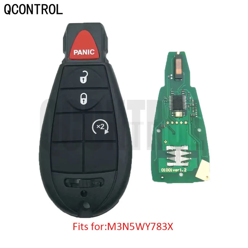 

QCONTROL 433MHz Car Remote Key for Chrysler Smart Keyless Entry 300 Town & Country Frequency 433MHz M3N5WY783X