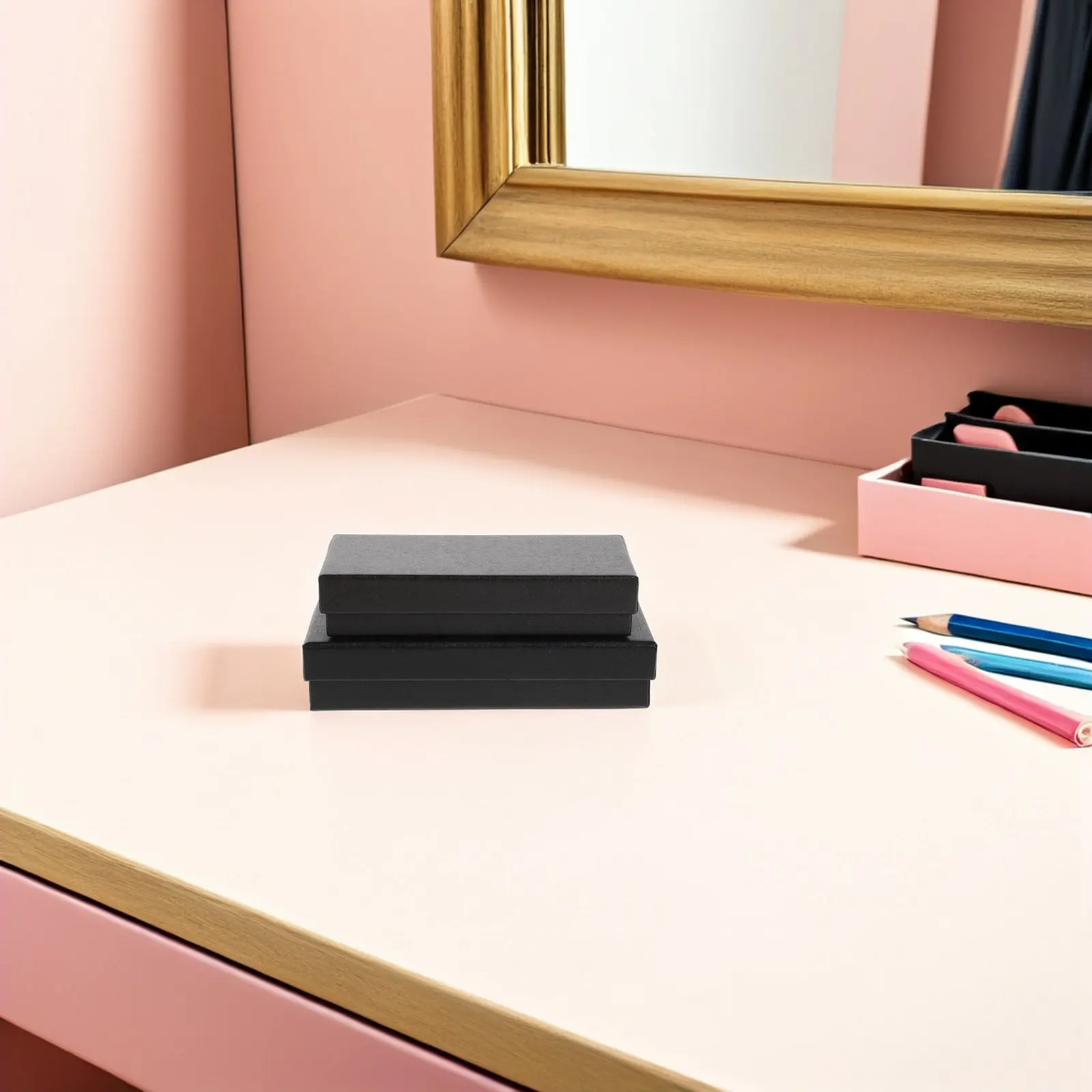 10pcs Black Rectangular Box Elegant Organizer Case Secure Slot For Watch Display Stand Single Watch Packaging Box