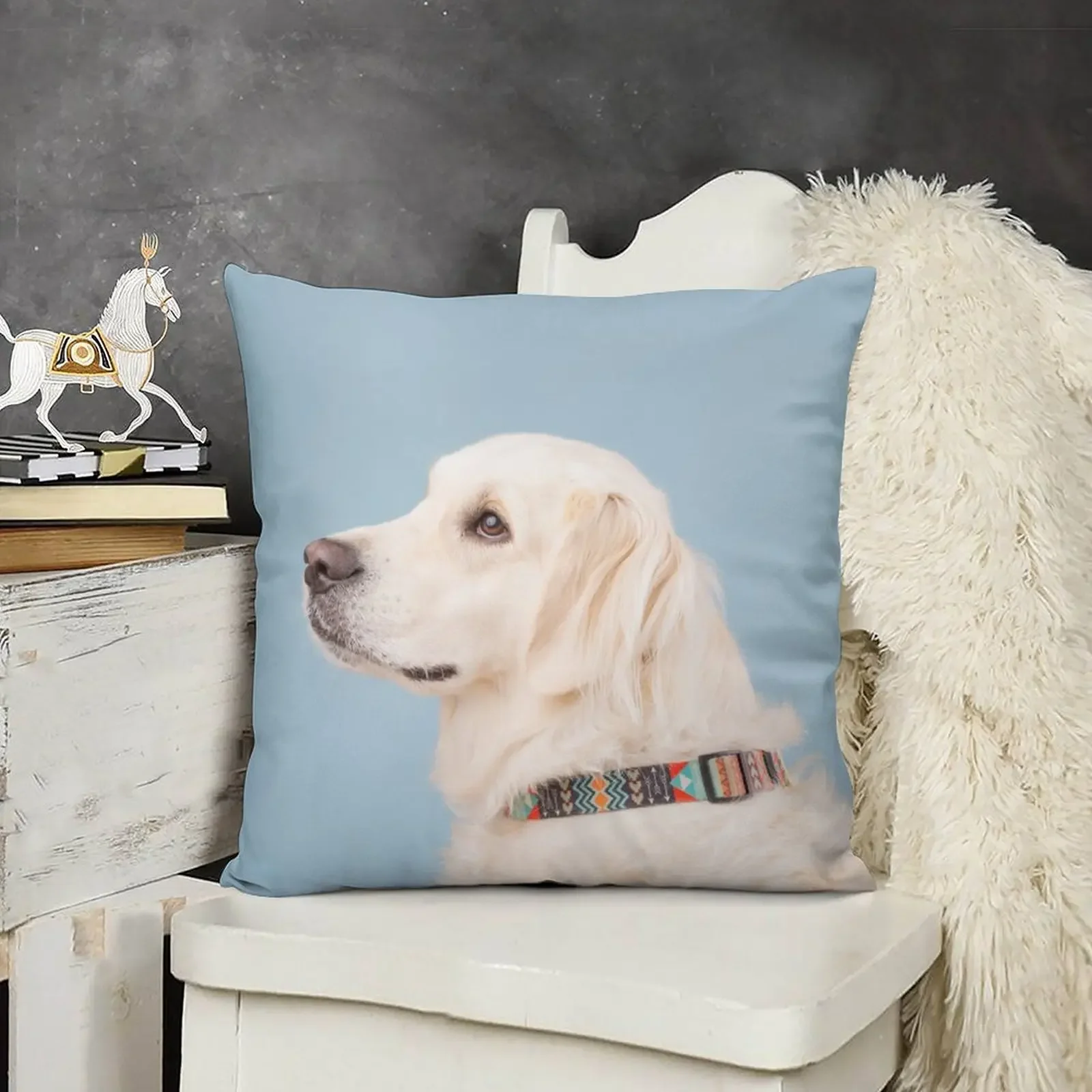 English Cream Retriever Throw Pillow Christmas Pillows Pillow Case pillow