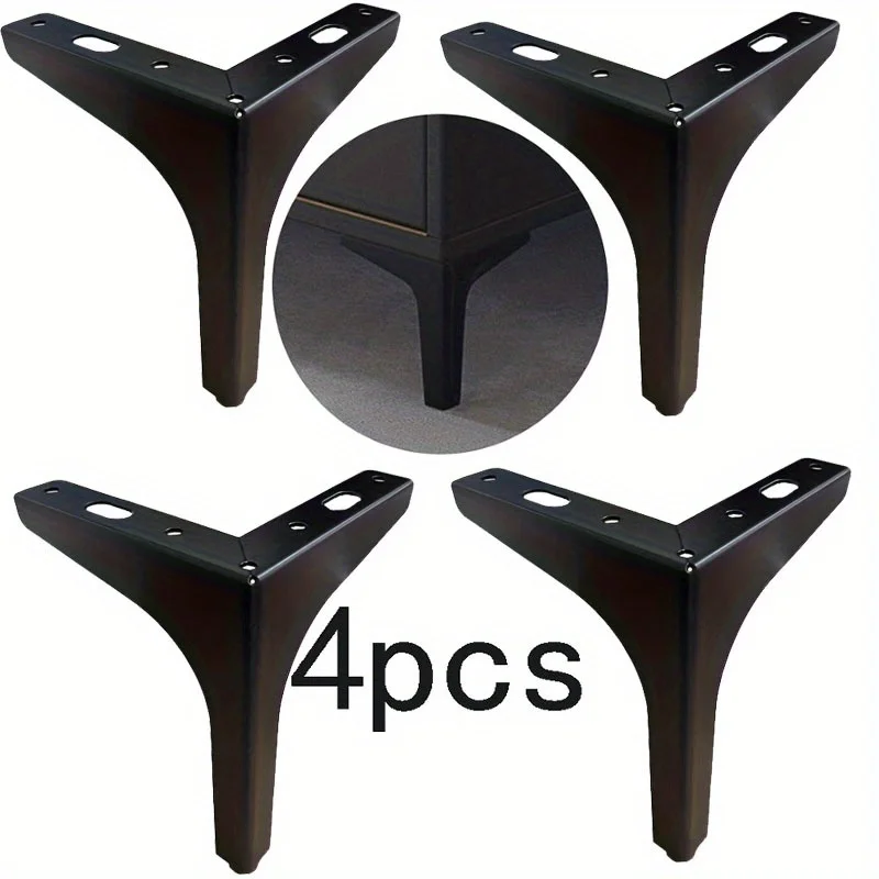 4pcs DIY Replacement Sofa Feet Metal Legs for Furniture Modern Triangle Feet Cabinet Couch Chair Heavy Duty Cabinet Couch Legs