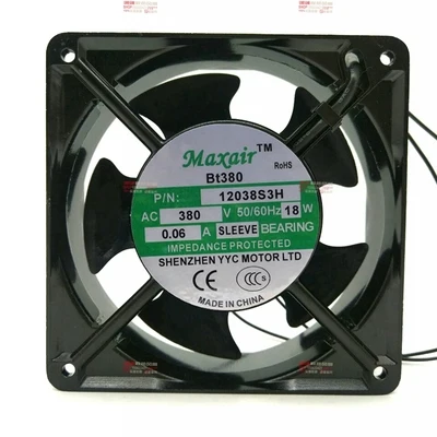 

12038S3H AC 380V 0.06A 120x120x38mm 2-Wire Server Cooling Fan