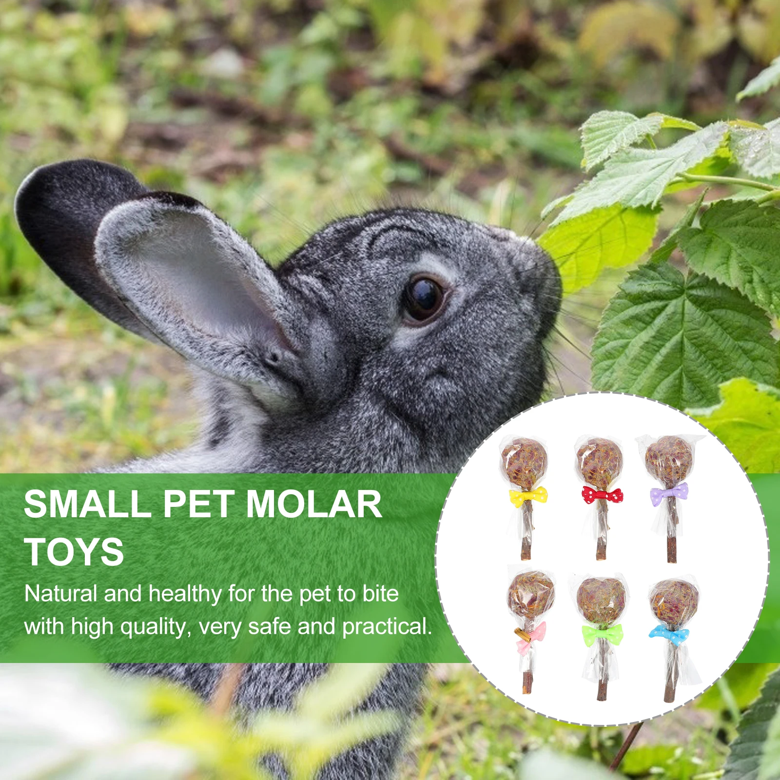 

10pcs Safe Rabbit Molar Rods Premium Pet Chewing Sticks Guinea Pig Teething Hamster Bite Rods Natural Dental Supplies For Small