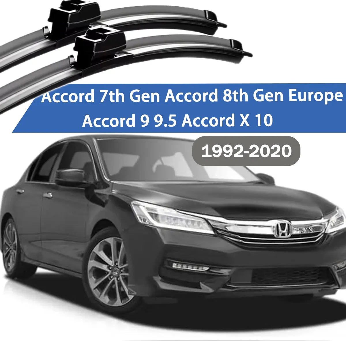 

Front Windshield Windscreen Wiper Blades Carbon Fibre Wipers For Honda Accord 7th Gen 8th Gen Europe 9 9.5 X 10 1999-2020