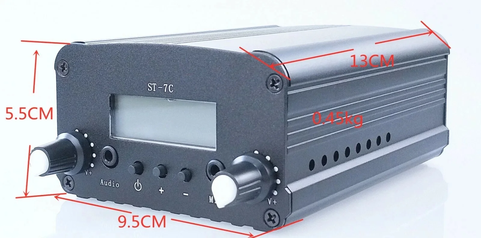 ST-7C 1W/7W 12V 3A 76-108MHZ Stereo PLL FM Transmitter Broadcast Radio Station
