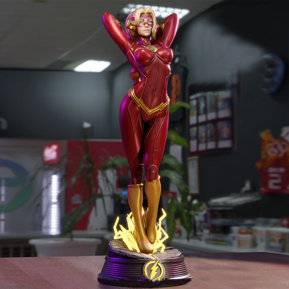 

1:18 High-Detail Kaelis Blazesprint Anime Figures | 3D Resin Miniature | Unpainted Speedster BattleGirl Style Model Kit (A1081)