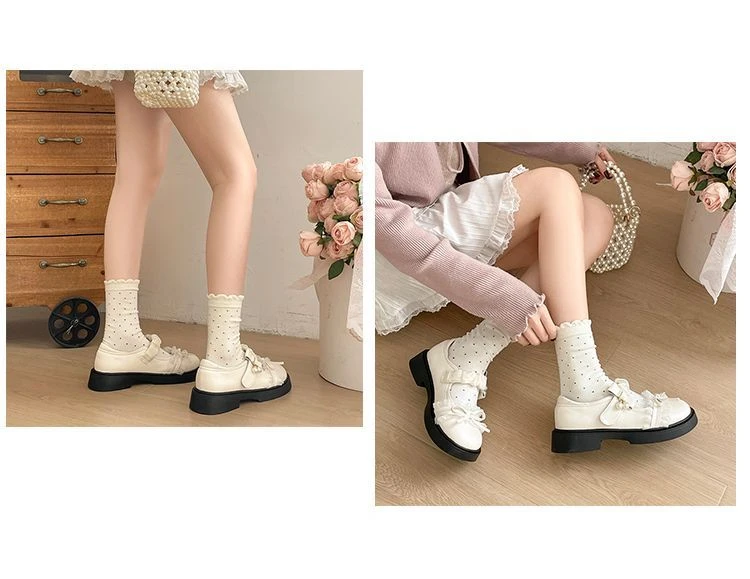 Neue Mary Janes Loafers mit klobigem Absatz, süße Schleifen-Schuhe für Damen, lässige Schuhe im Preppy College JK-Stil für Mädchen – Detail 9