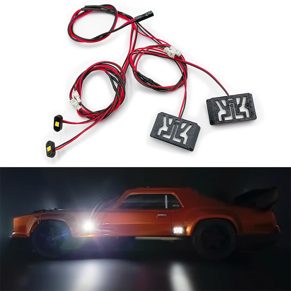 MIBIDAO Front Headlight+Rear Taillight+Side Light For 1/7 Felony 6S BLX Street Bash All-Road Muscle Car RC Crawler Upgrade Parts