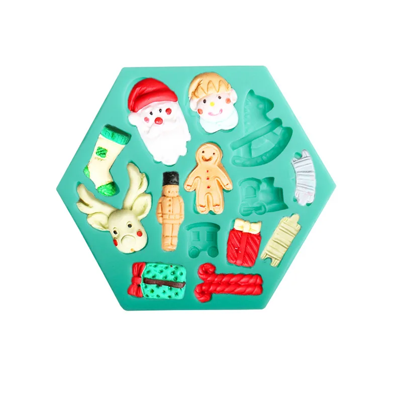 Christmas Ginger Socks Fondant Cake Silicone Mold Christmas EvediyFrosting Chocolate Cookie Baking Mold