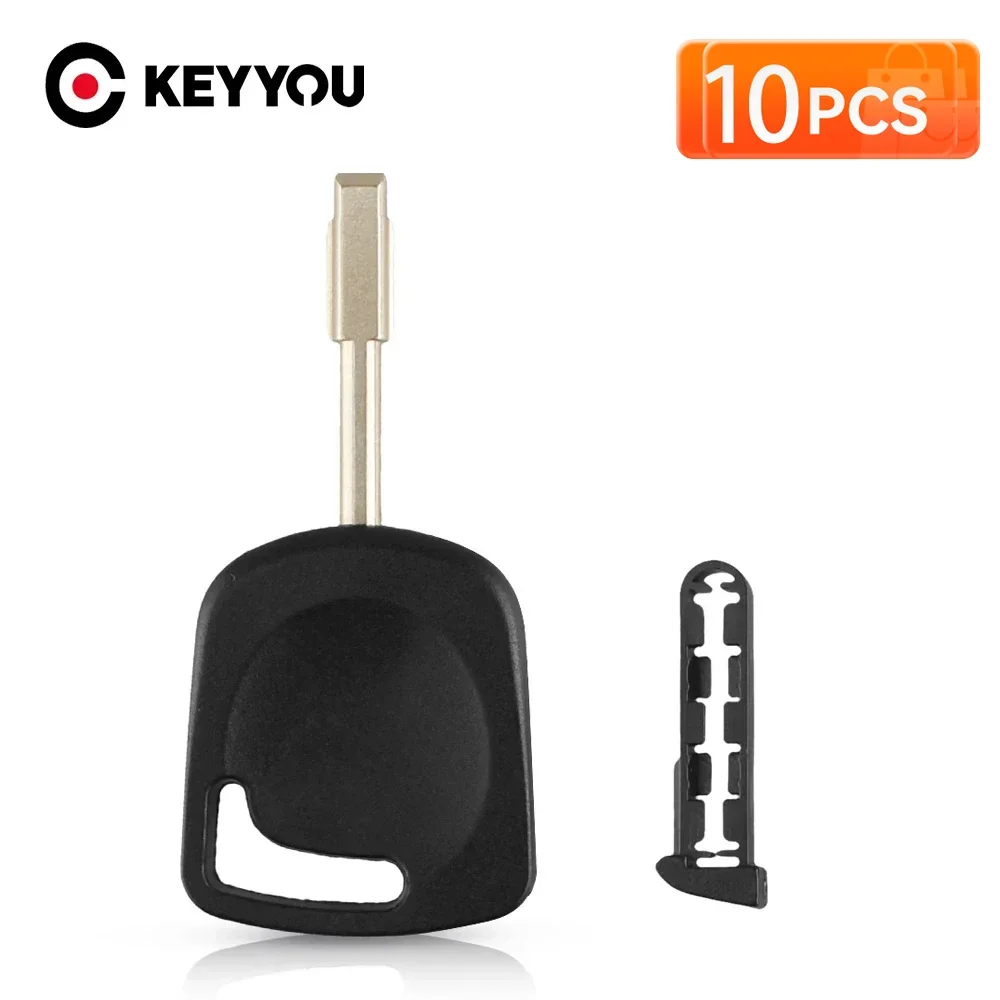 KEYYOU 10PCS For Ford Focus Mondeo Ka Escort Fiesta Fusion Connect No Chip Uncut FO21 Blade Transponder Key Chip Fob Blank