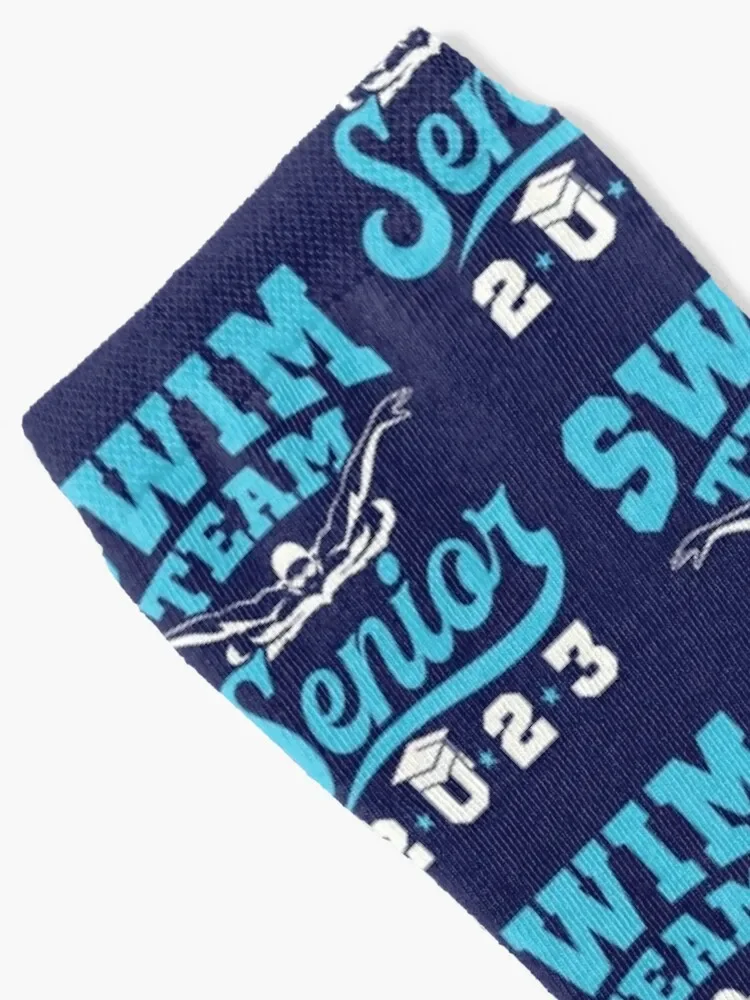 Swim Team Senior Class of 2023 Graduation Socks Run man retro Men Socks Women's