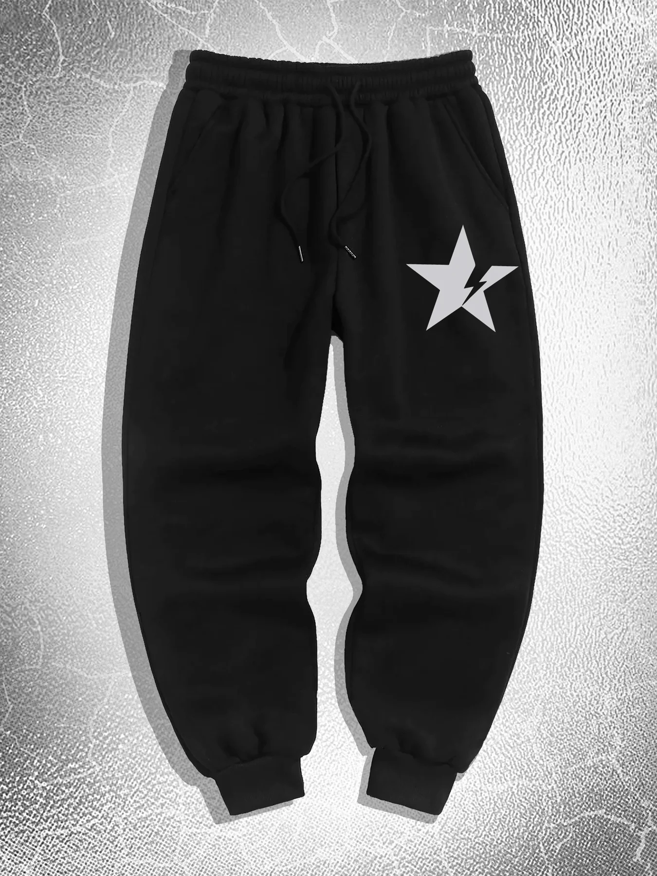 Men's Minimalist Star Print Casual Joggers Elastic Drawstring Waist Streetwear Gym Workout Festival Outdoor Sweatpants