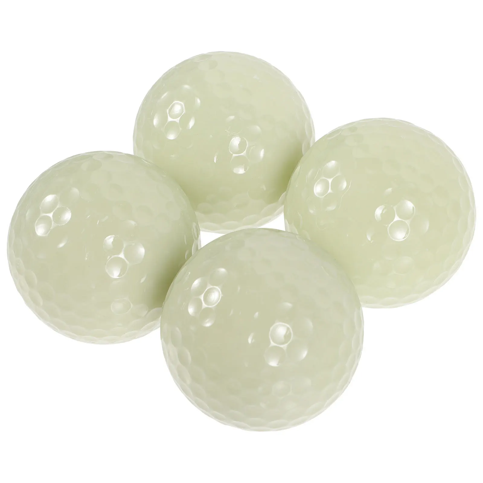 4 قطع من كرات الجولف المتوهجة المطاطية المضيئة للتدريب الرياضي الليلي تتوهج في الظلام معدات الجولف للعب في الهواء الطلق #5