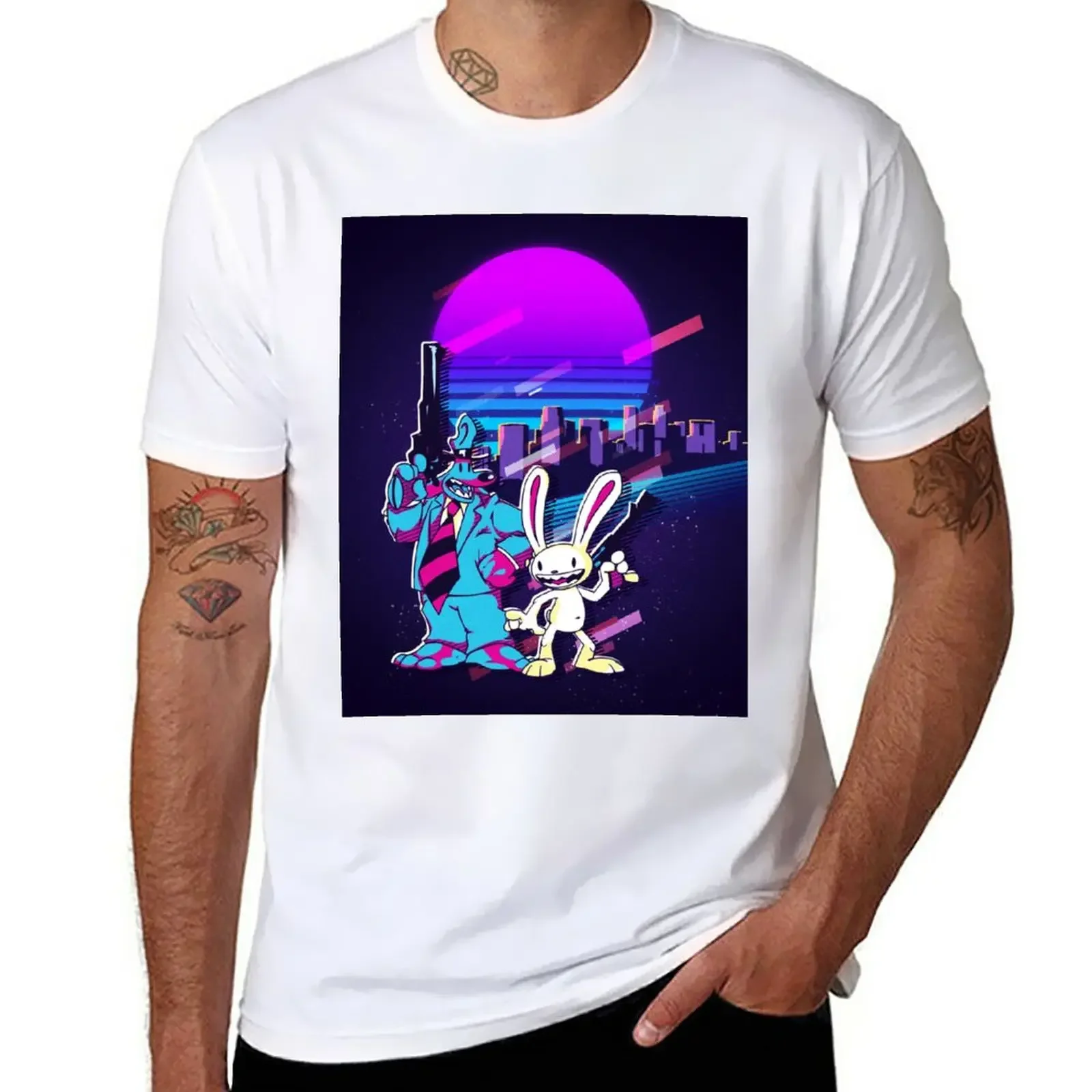 

New Retro Sam & Max T-Shirt sublime t shirt boys animal print shirt Men's clothing