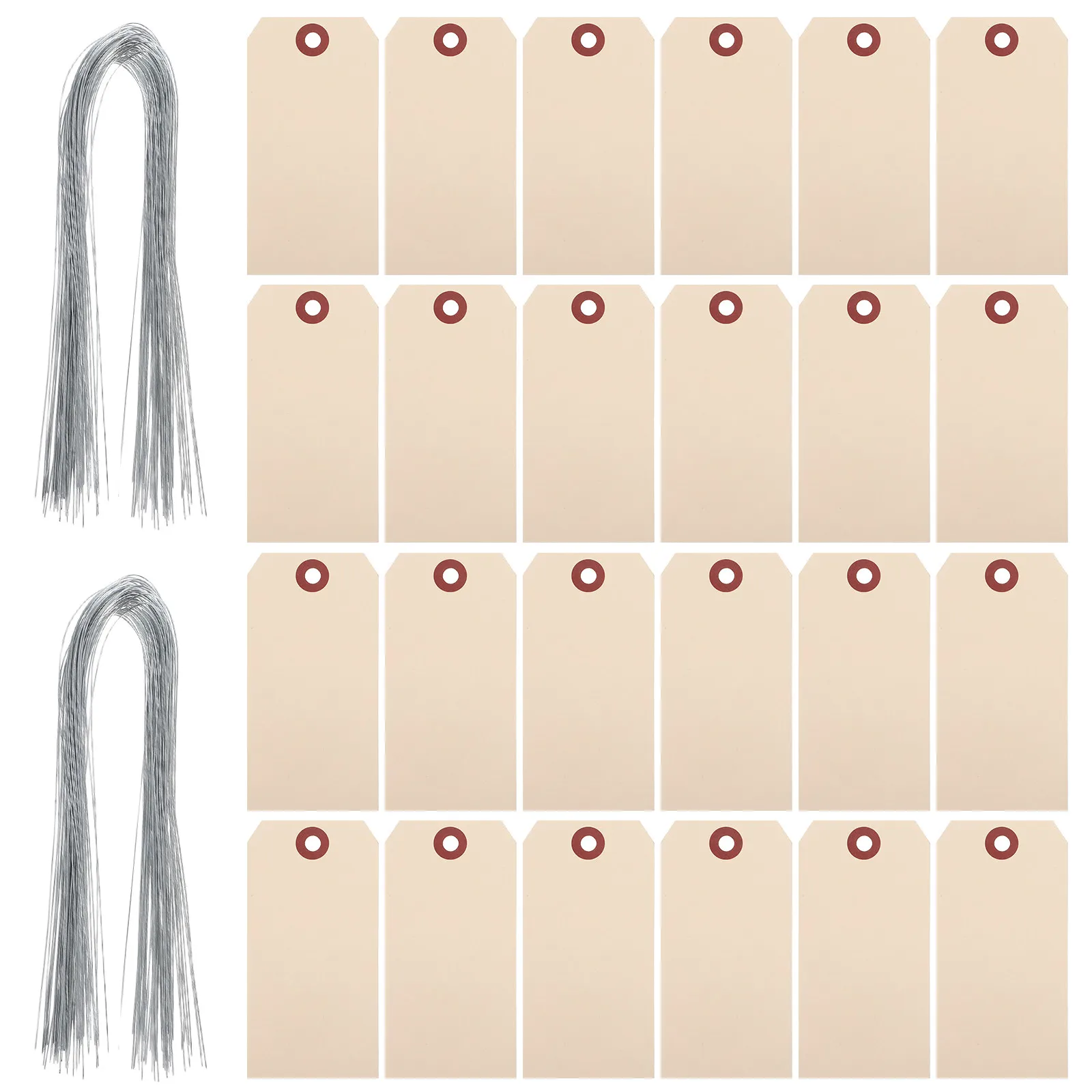

50pcs Price Manila Wire Tags Sturdy Lightweight for Packaging Shipping Packaging Tags Folder Use Blank with Eyelets