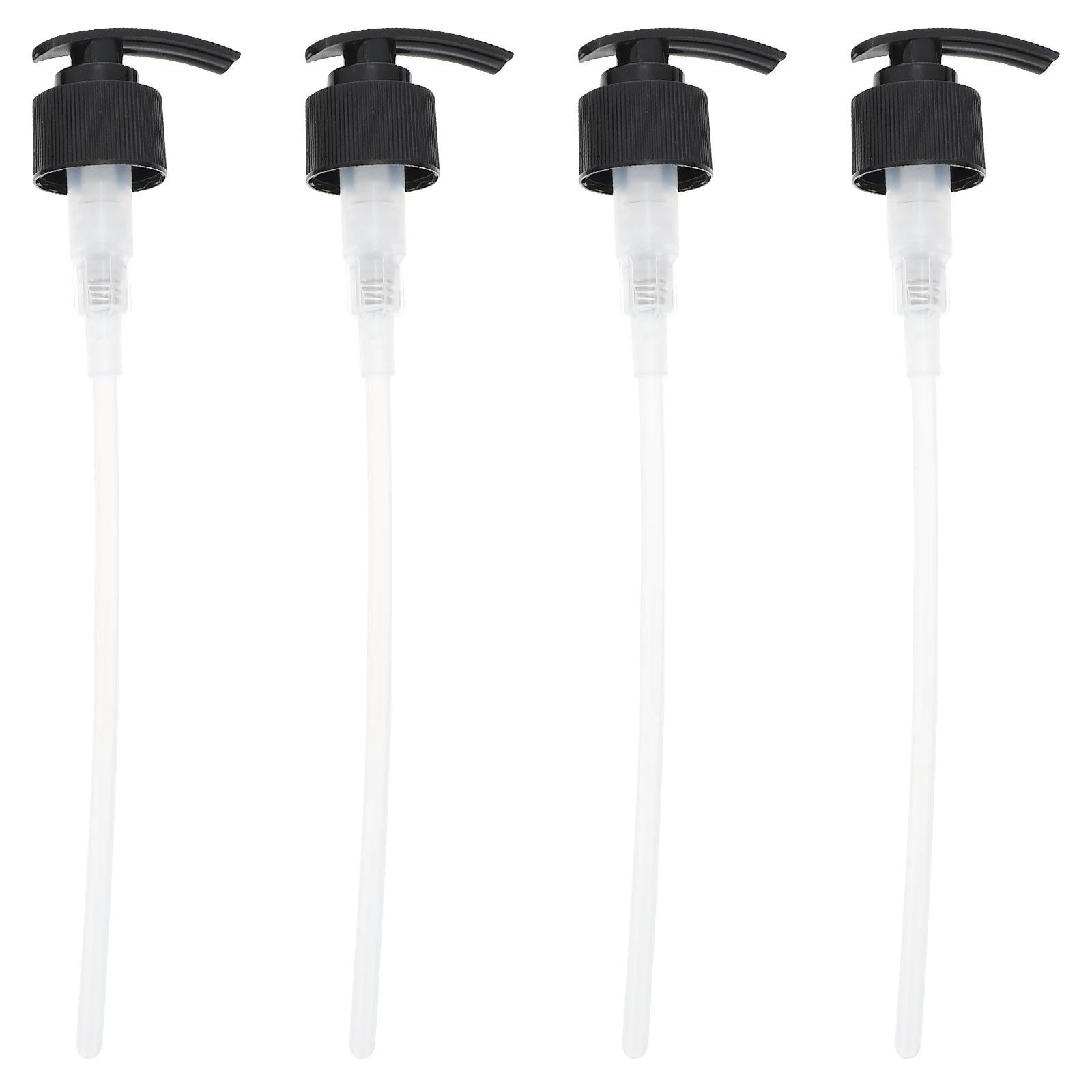 4 PCS Lotion Pump Soap Dispenser Dispener Bottle Press Neck Black Kitchen Dish Oil Head Nozzle Plastic Replacement Pressure