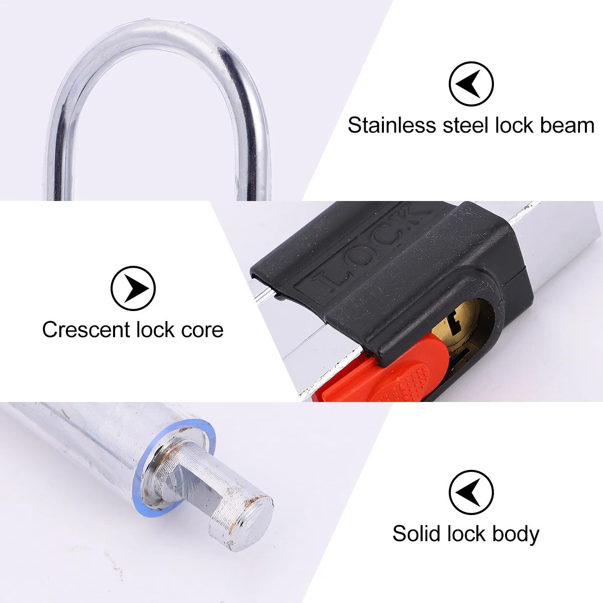 

1Pcs Bike U-Shaped Anti Theft Heavy Duty Lock for Outdoor Cycling Mountain Bike Accessories High Security Chain Lock Cylinder