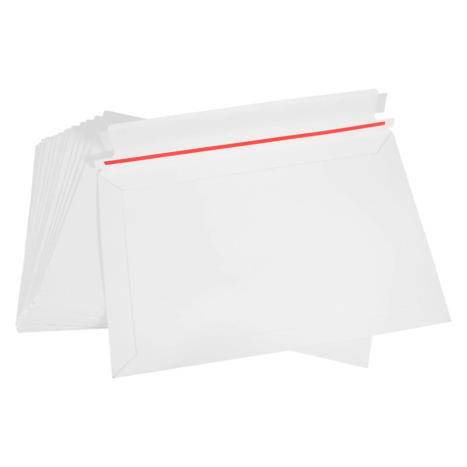 15 Uds. De sobres de cartón blanco autosellados para envío de documentos, fotos, invitaciones, impresiones artísticas, libros, calendarios, postales