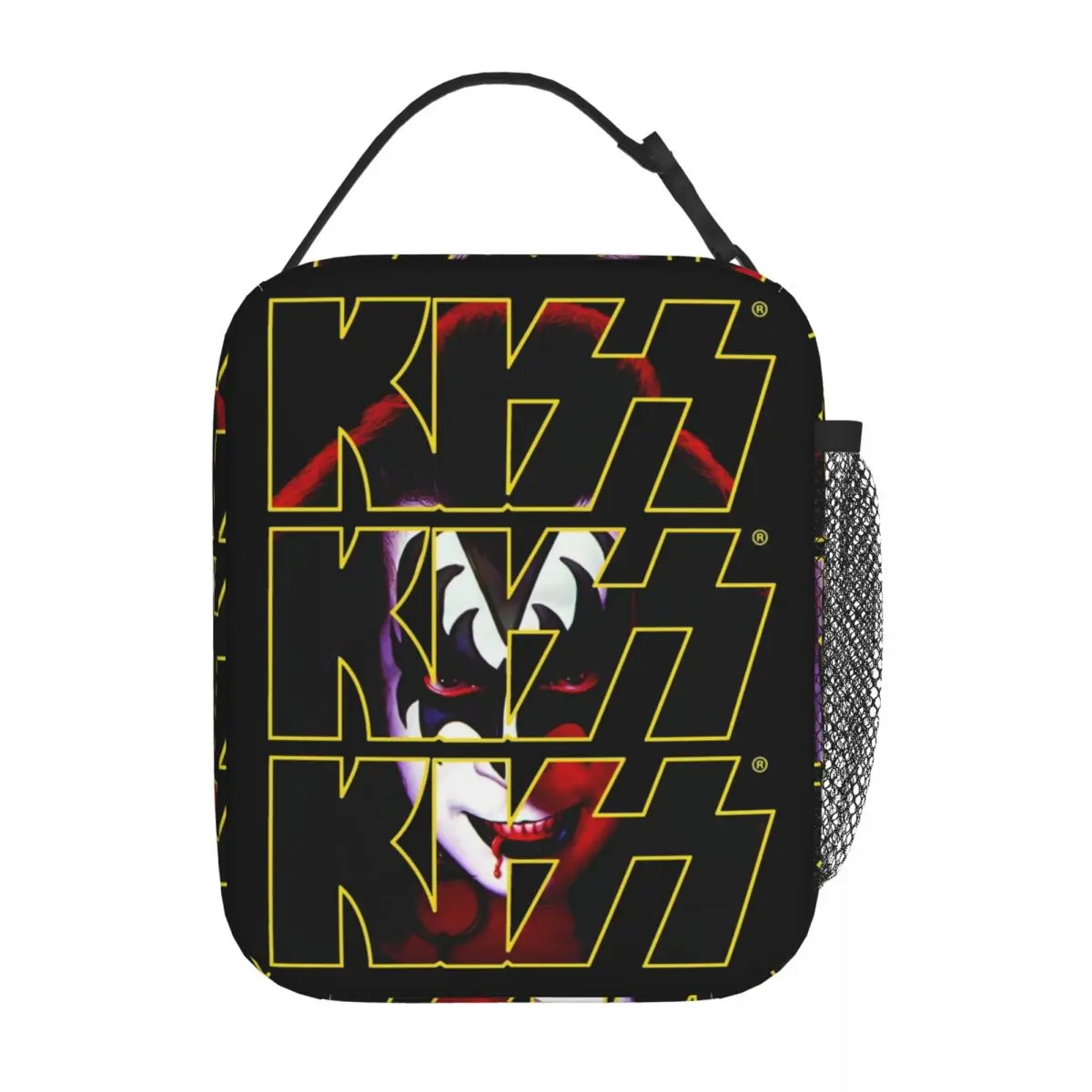 KISS Band Logo Demon Insulated Lunch Bag Food Container Leakproof Thermal Cooler Lunch Box For School Office