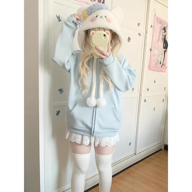 

Винтажные толстовки, женская одежда 2024, белая туника с принтом, пальто Y2k с капюшоном, уличная одежда, модные повседневные толстовки, топы, Ropa Mujer