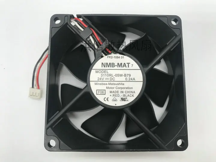 

NMB-MAT 3110RL-05W-B79 F06 DC 24V 0.24A 80x80x25mm Server Cooling Fan