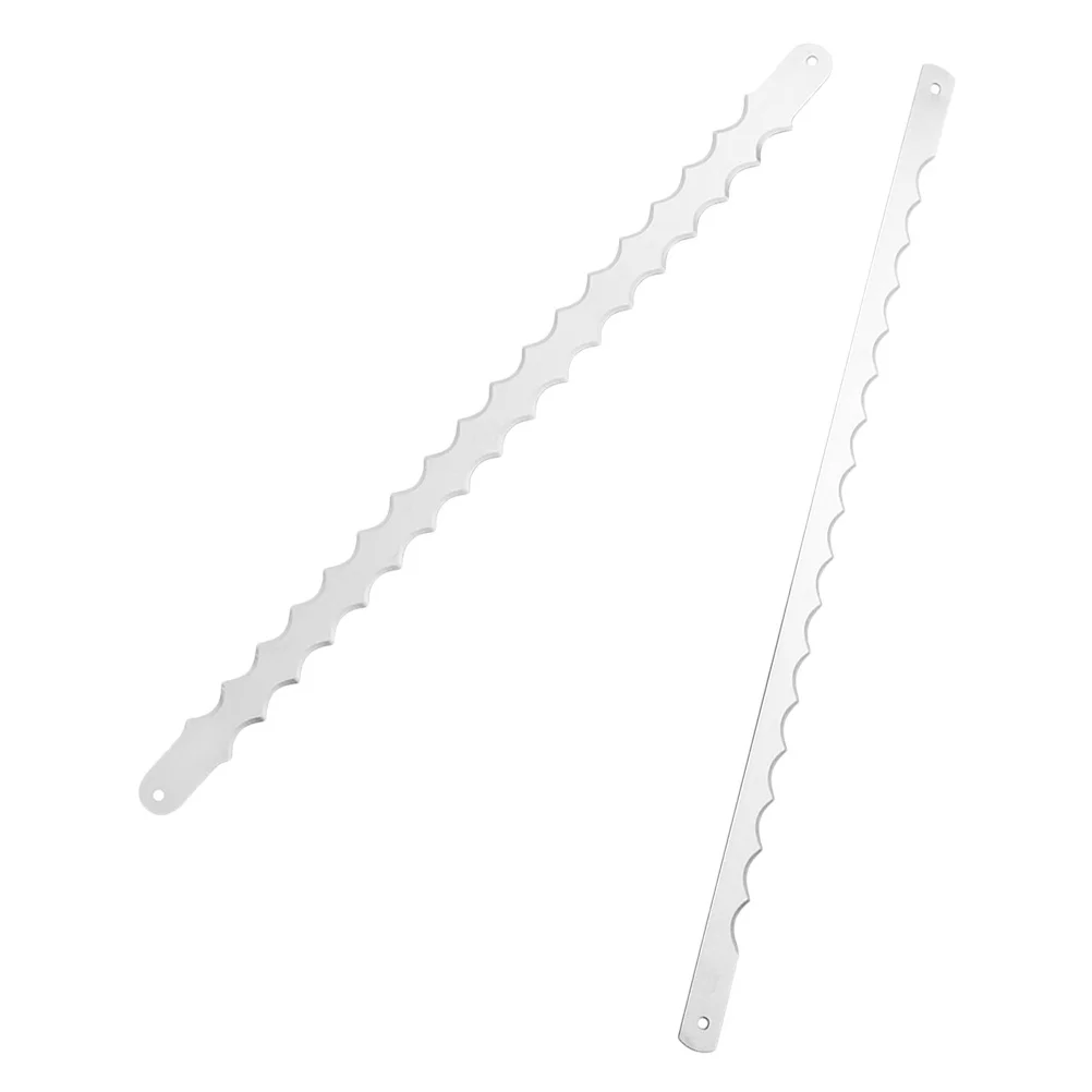 

2Pcs Bread Bow Knife Replacement Blades Stainless Steel Serrated High Efficiency Manual Bread Slicer for Homemade Sourdough Cake