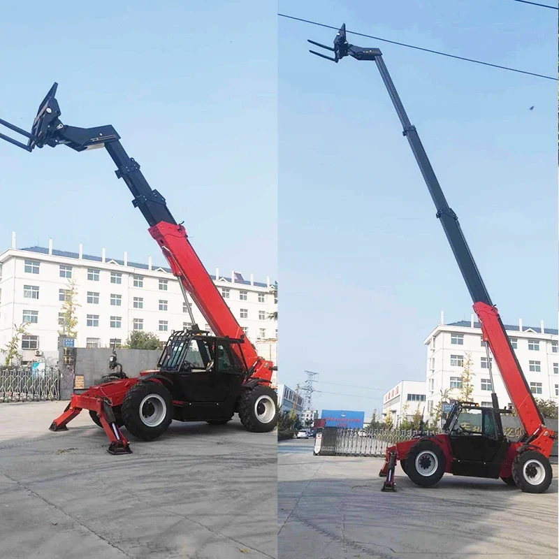 3 Ton New Telescopic Diesel Forklifts Handler Flexible Control of Four-wheel Drive High Reach Telehandlers for Sale in Usa