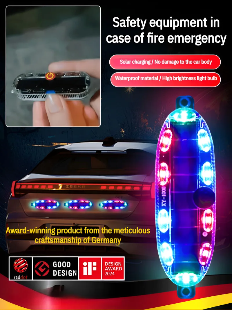 

Задний фонарь для мотоцикла/грузовика на солнечной энергии, универсальный, с функцией мигания и стоп-сигнала, энергосберегающий, прочный, простой в установке, для ночной безопасности