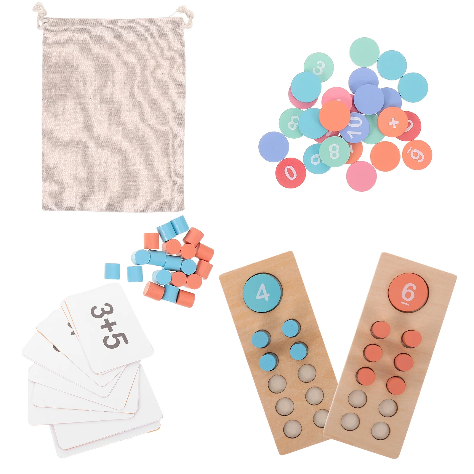 

1Set Children Math Educational Counting Frame Montessori Arithmetic Kit Colorful Beads Addition Subtraction Learning Aid