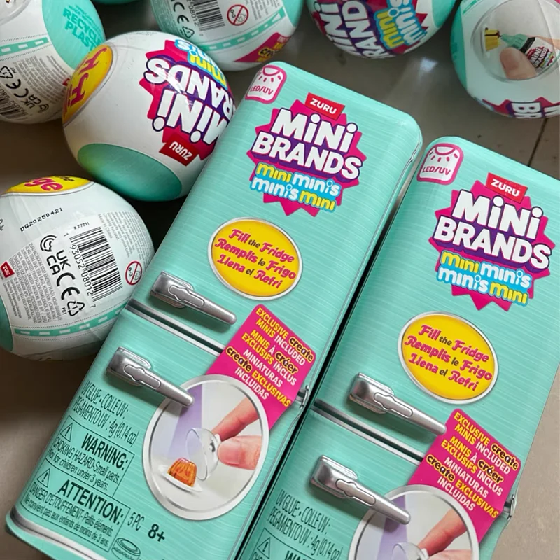 

Original Surprise Doll Zuru Mini Brands Ball Mini Refrigerator Gourmet Miniature Food Scene Miniature Simulation Toy Set Gifts