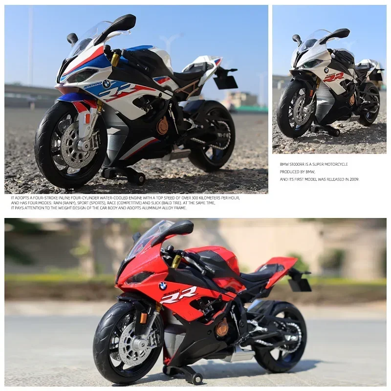 1:12 BMW S1000RR Motorcycle High Simulation Alloy Model Adult Collection Decoration Gifts Toys for Boys M13