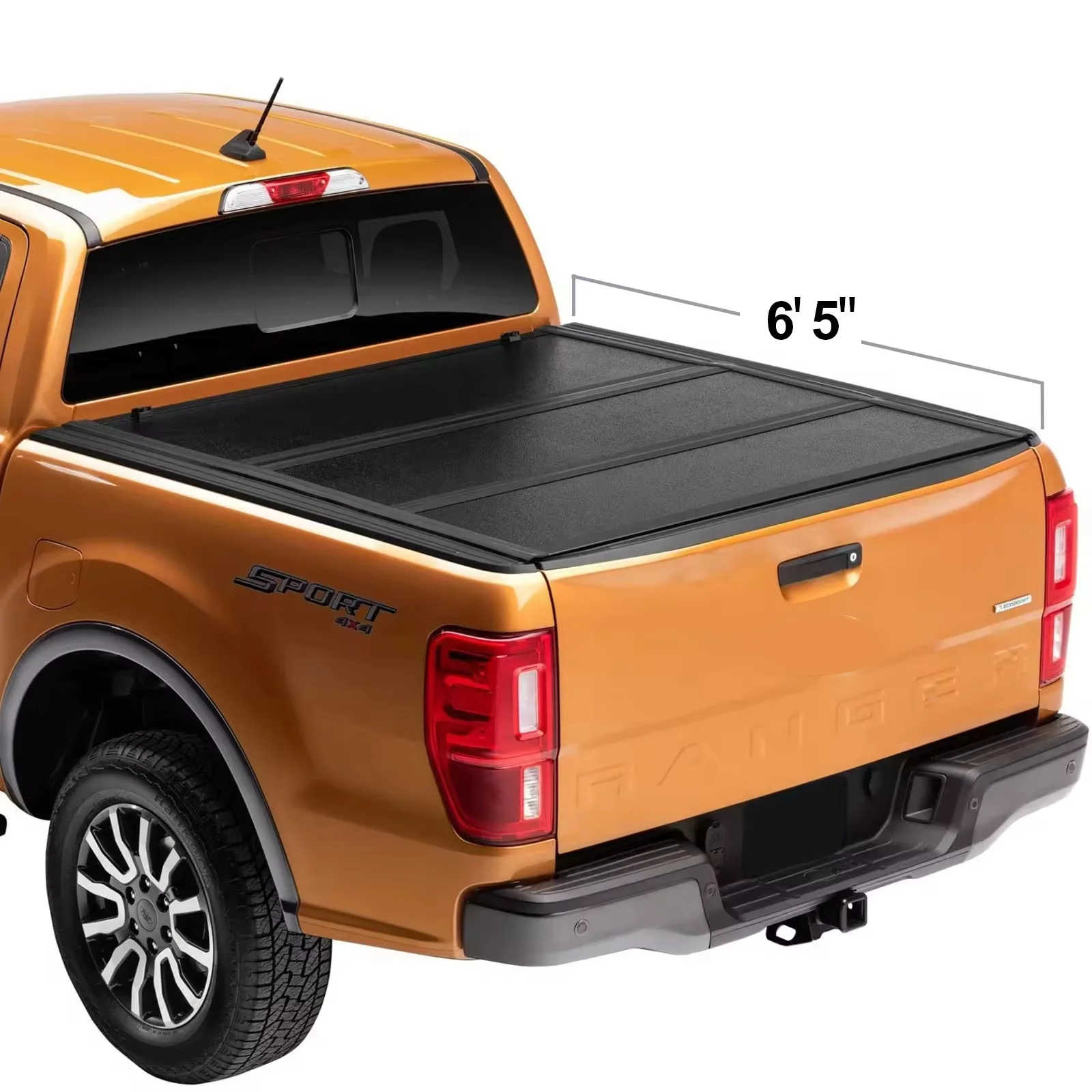 

Aluminum Alloy Pickup Truck Bed Cover Hard Tri-fold Folding Tonneau Cover for GMC Sierra 1500 5.8FT 5FT