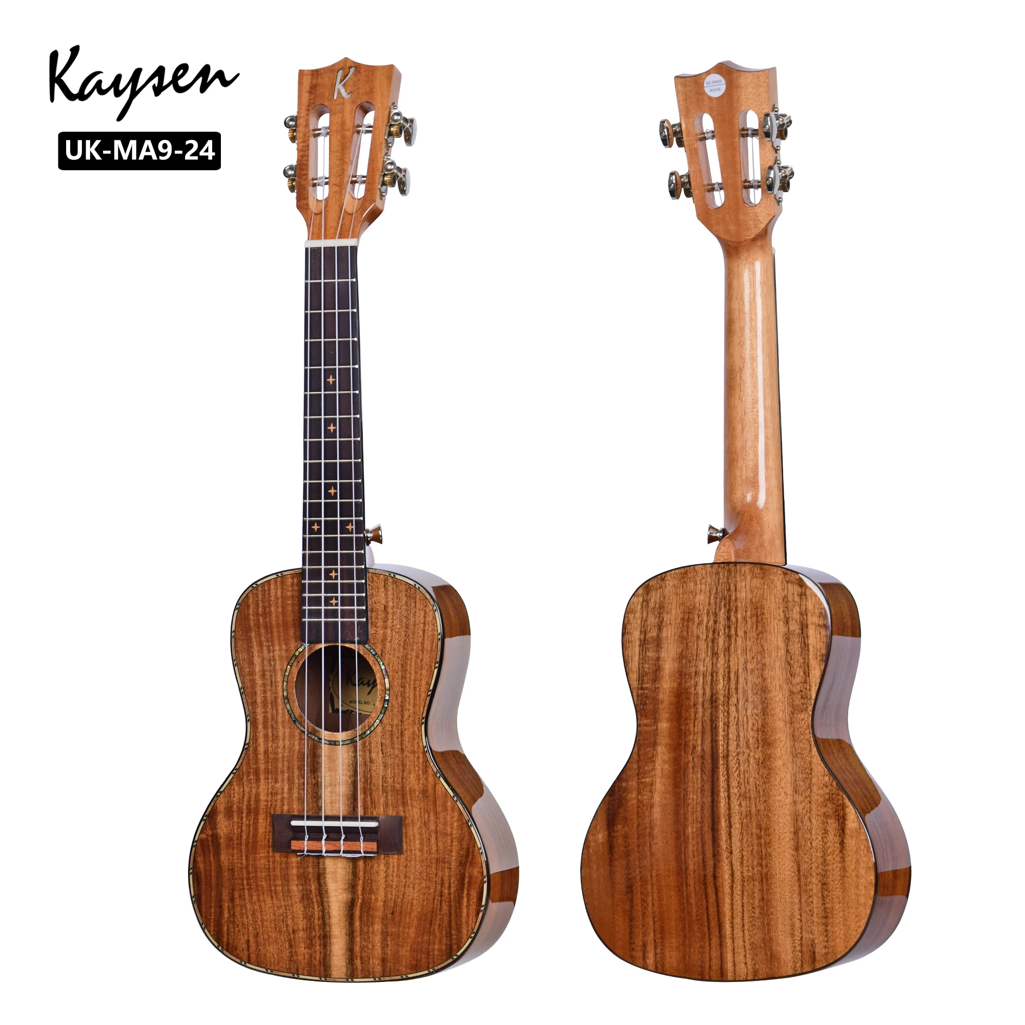 Solid koa with open gear 23 inch concert ukulele wholesale