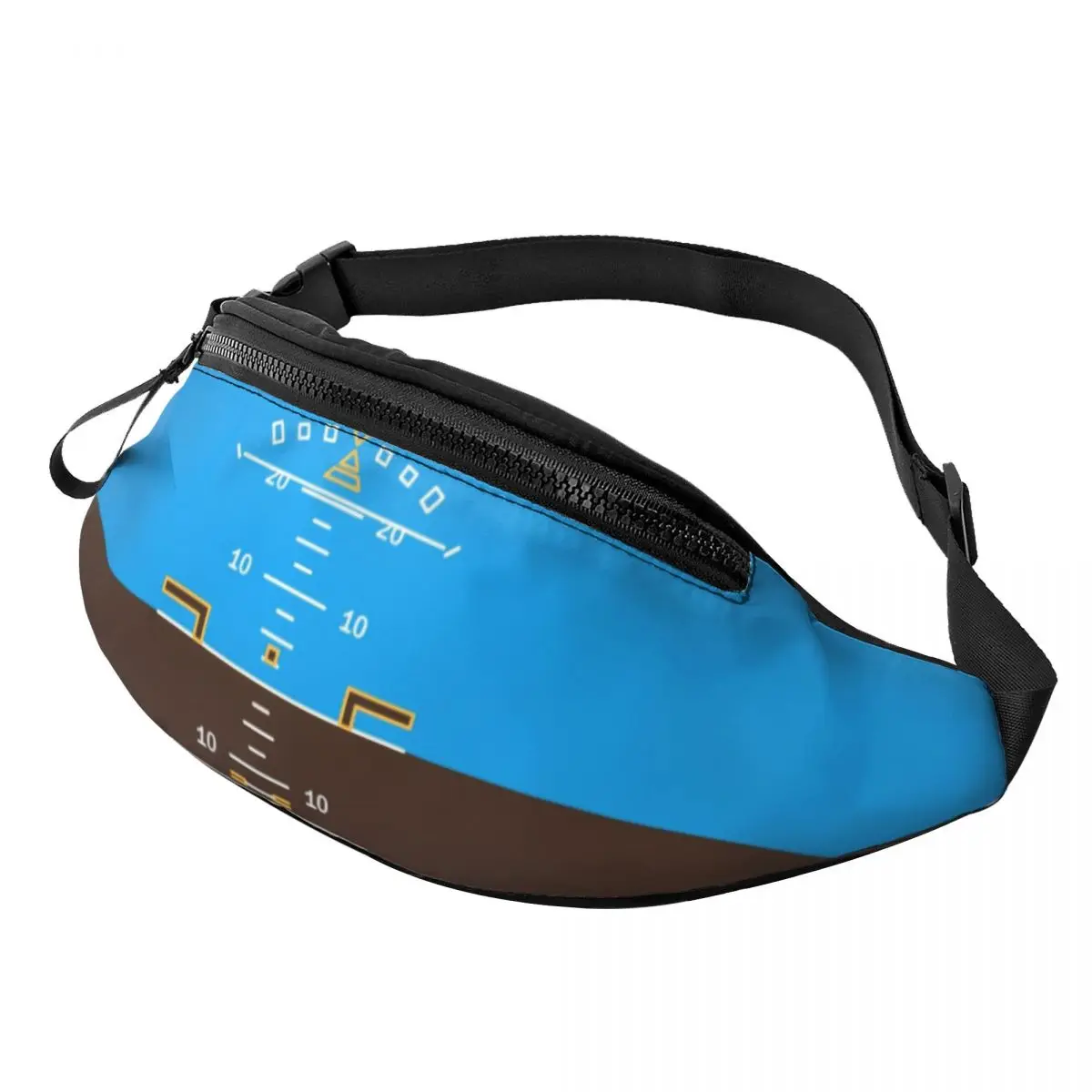 

Attitude Indicator Fanny Pack for Cycling Camping Flight Pilot Airplane Aviation Aviator Crossbody Waist Bag Phone Money Pouch