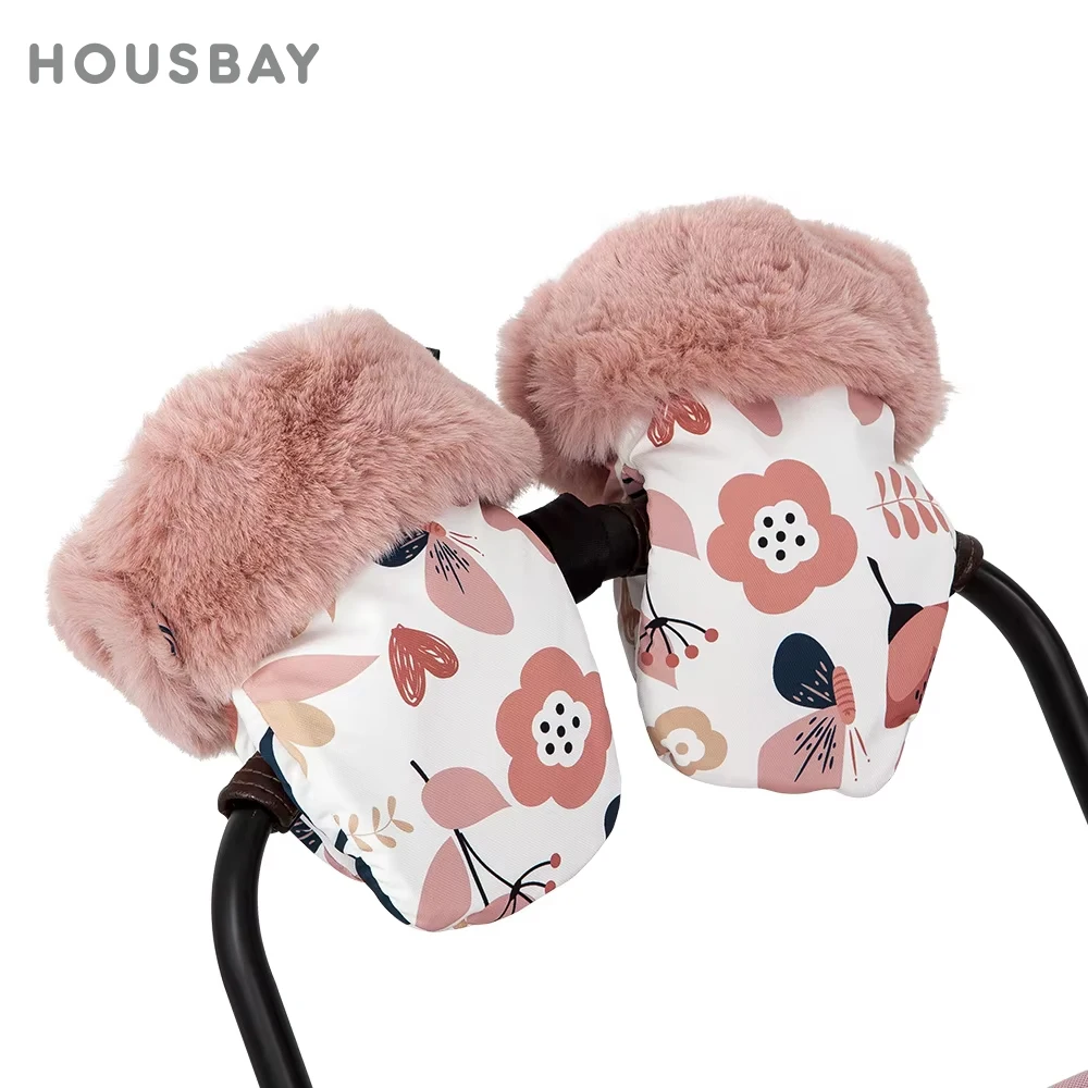 

Детские перчатки для коляски, 1 пара зимних теплых утолщенных внутренних шерстяных перчаток, незамерзающие перчатки, аксессуары для детских колясок на открытом воздухе