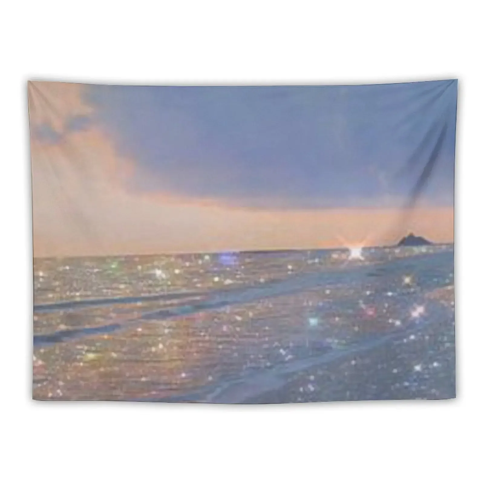 Twinkling Ocean Tapestry Aesthetic Room Decor Korean Room Decor Cute Cute Room Decor Tapestry