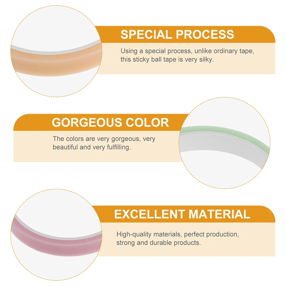 

12pcs Sticky Tape Bright Color Stress Relief Rolling Tape For Adults Students Decompression Plaything Party Favors