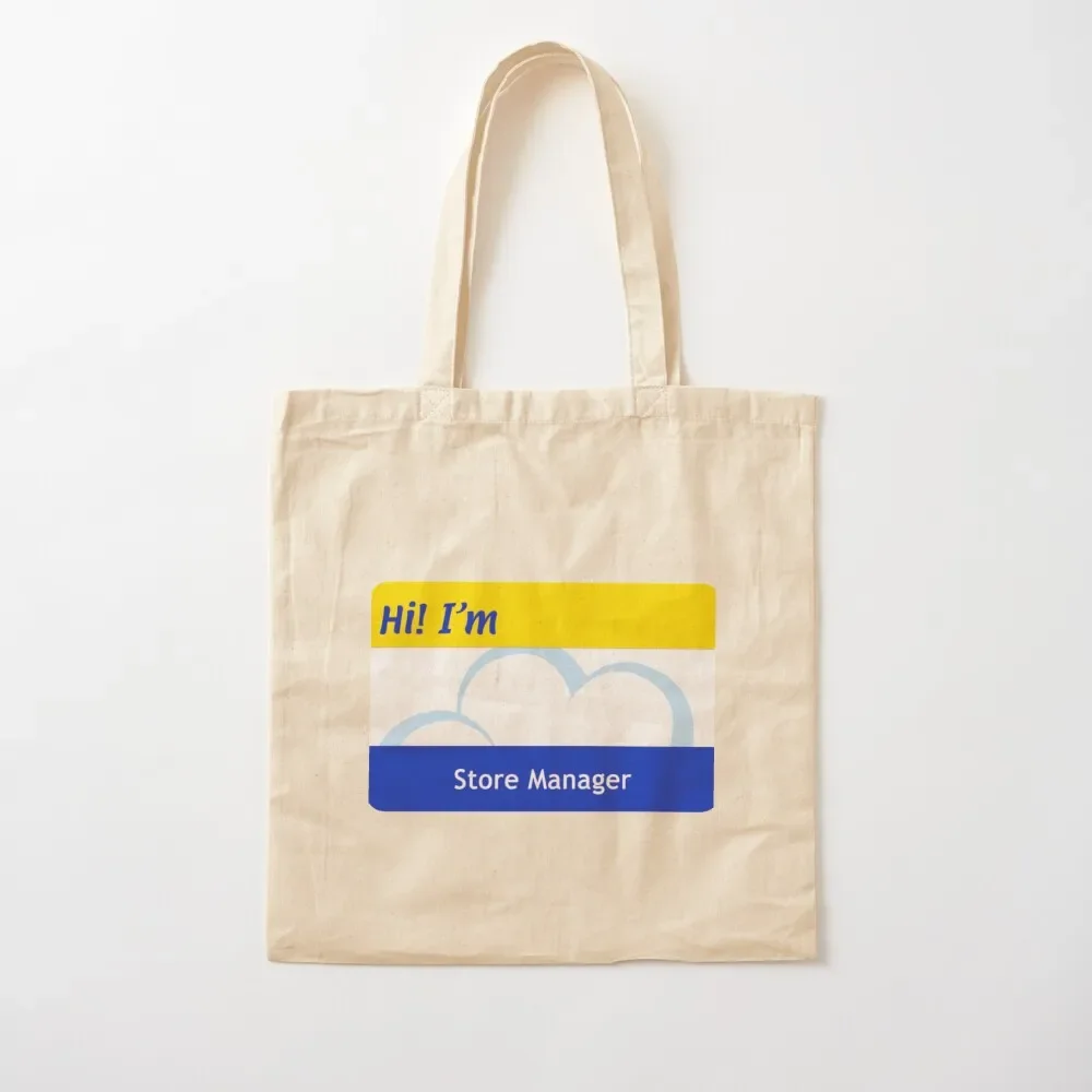 

Blank Cloud Nine _quot_Store Manager_quot_ Nametag Tote Bag Women's shopper Large bags for women Tote Bag