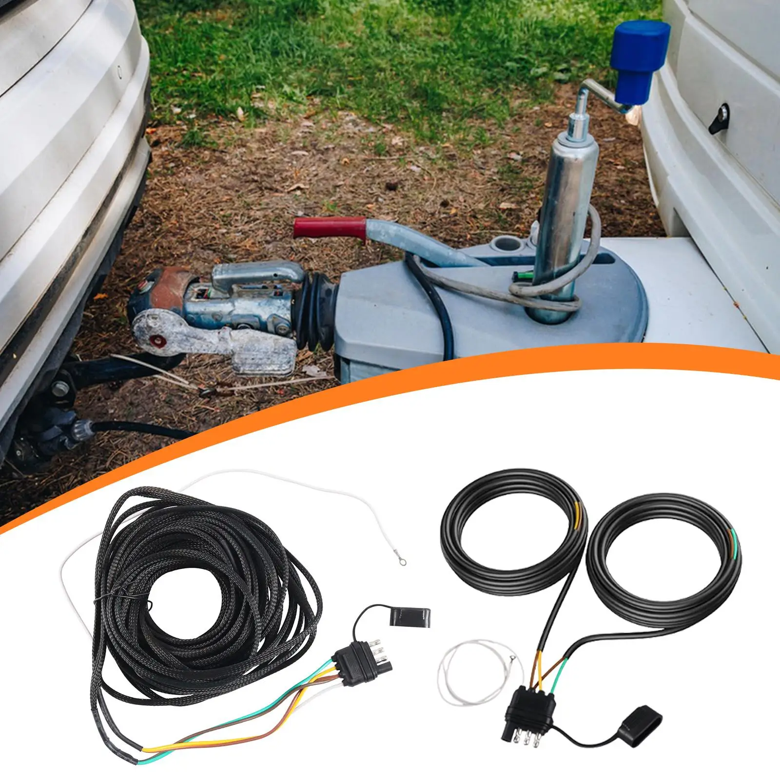 

4-pin, 5-wire trailer wiring harness for reconnecting both side taillights.