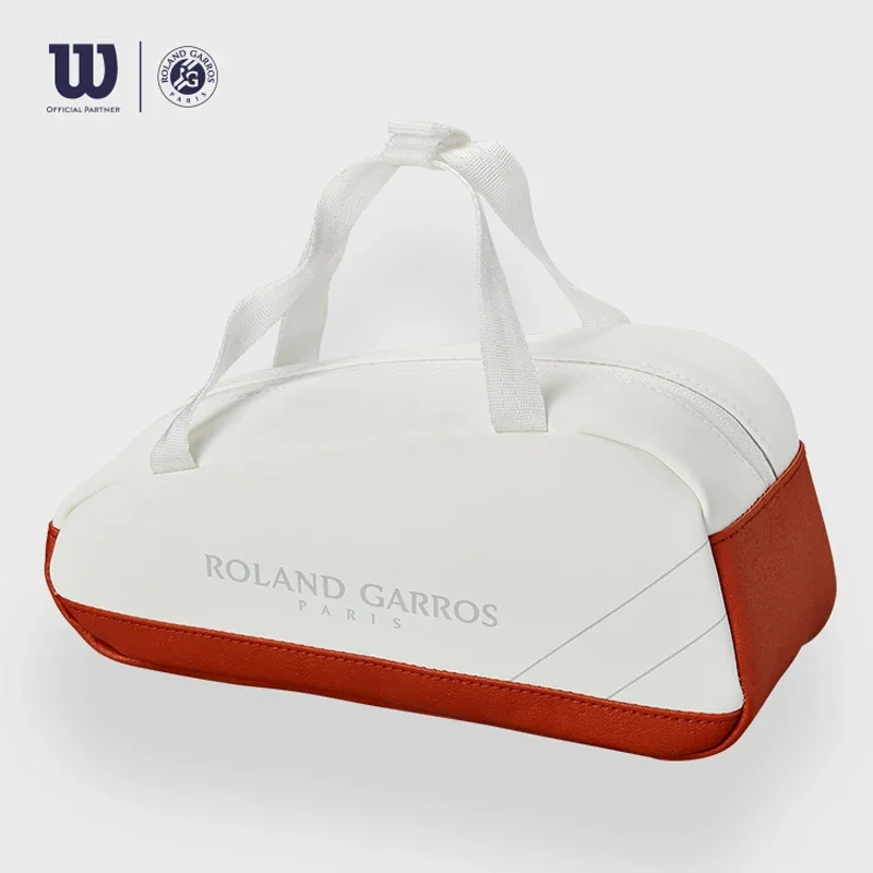 Мини-сумка для тенниса Wilson 2024 Roland Garros, миниатюрная дорожная сумка для ракетки, кожаные аксессуары, бронзовая